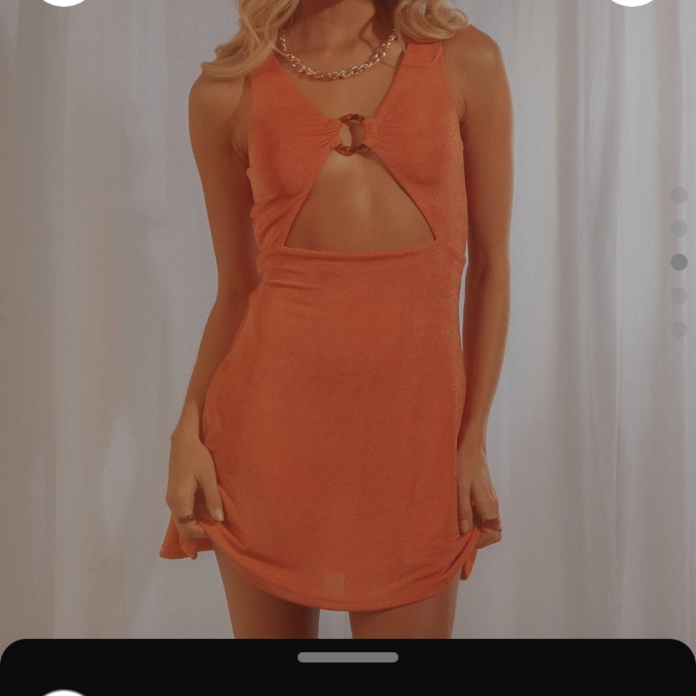 Peppermayo Orange Mini Dress